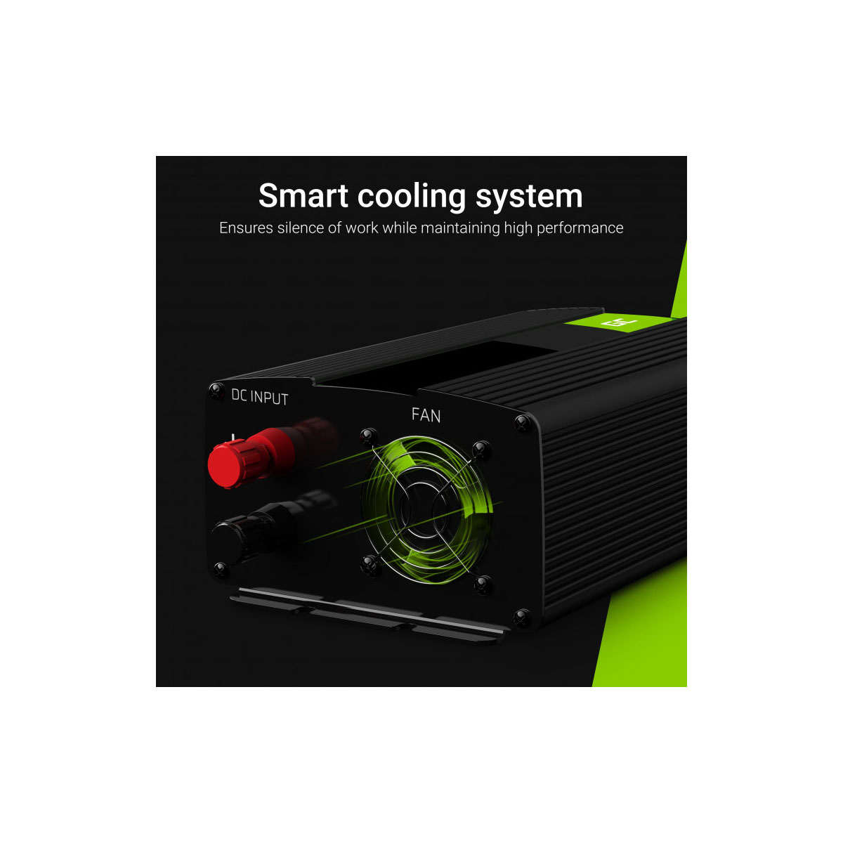 Siinus inverter 1000W, 24V : 220V greencell 1